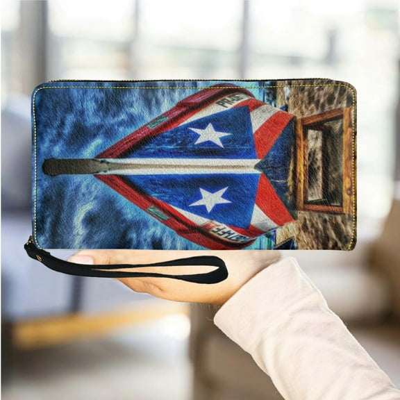 Puerto Rico Rose Print Female Casual Card Holder Clutch Girls Wallet PU Leather Wallet Long Wristband Coin Purse Gift