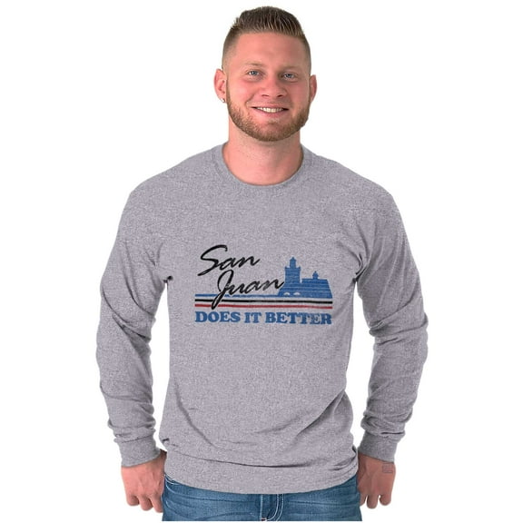 Puerto Rico San Juan Boricua Pride Plus Size Long Sleeve Graphic Tee Shirt Brisco Brands 3X