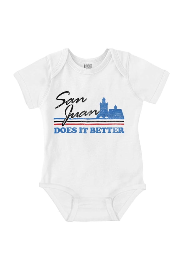Puerto Rico San Juan Boricua Pride Romper Boys or Girls Infant Baby Brisco Brands NB