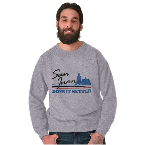 Puerto Rico San Juan Boricua Pride Sweatshirt for Men or Women Brisco Brands S