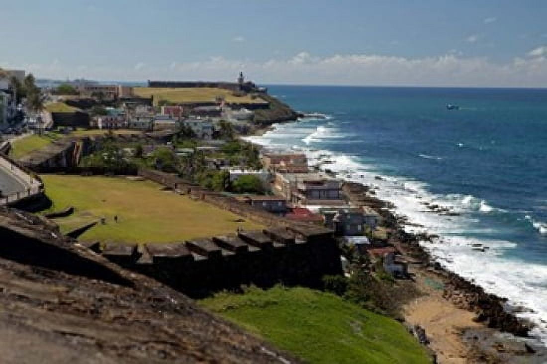 Puerto Rico San Juan View from San Cristobal Fort Canvas Art - Kymri Wilt DanitaDelimont (29 x 19)