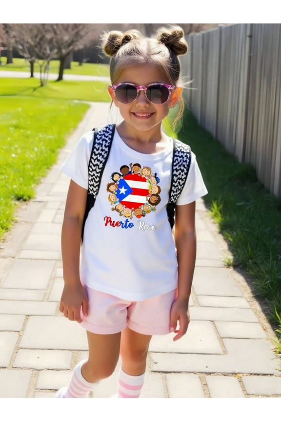 Puerto Rico Shirt Hispanic Heritage Month Boricua Rican Boys Girls T-Shirt