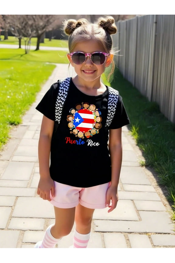 Puerto Rico Shirt Hispanic Heritage Month Boricua Rican Boys Girls T-Shirt