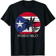 thumbnail image 1 of Puerto Rico Shirt Palm Trees Boricua Pride Puerto Rican T-Shirt, 1 of 4