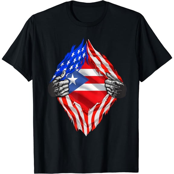 Puerto Rico Shirt Super Puerto Rican Flag Patriotic Boricua T-Shirt Black 3X-Large
