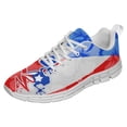 thumbnail image 1 of Puerto Rico Shoes Men Women Running Tennis Shoes Breathable Casual Puerto Rico Flag Sneakers White Size 8.5, 1 of 5