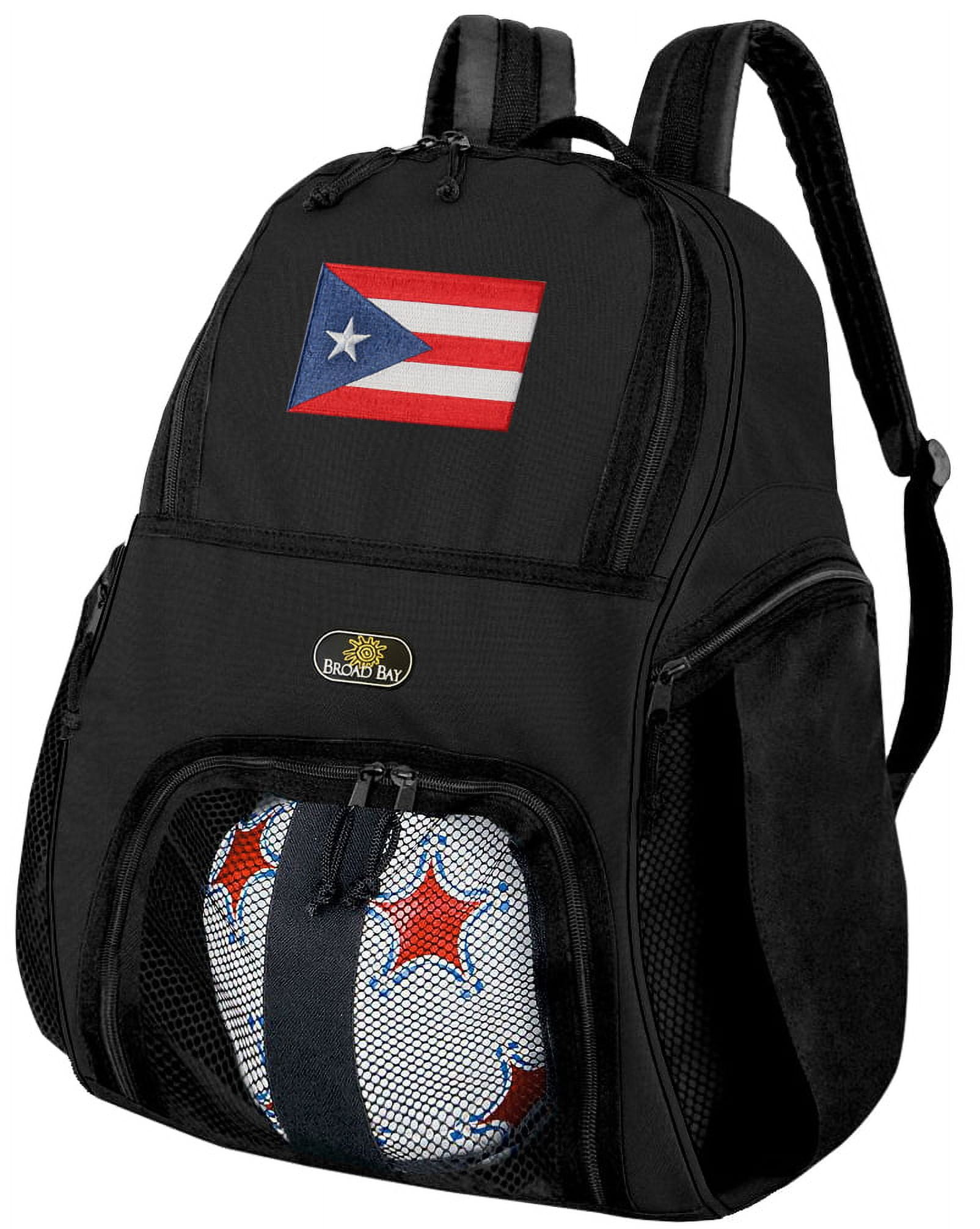 Puerto Rico Soccer Backpack or Puerto Rican Flag Volleyball Bag