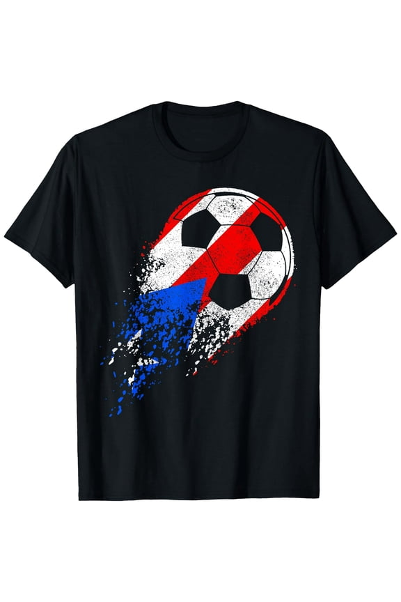 Puerto Rico Soccer Puerto Rican Flag Pride Soccer Player T-Shirt Shirts