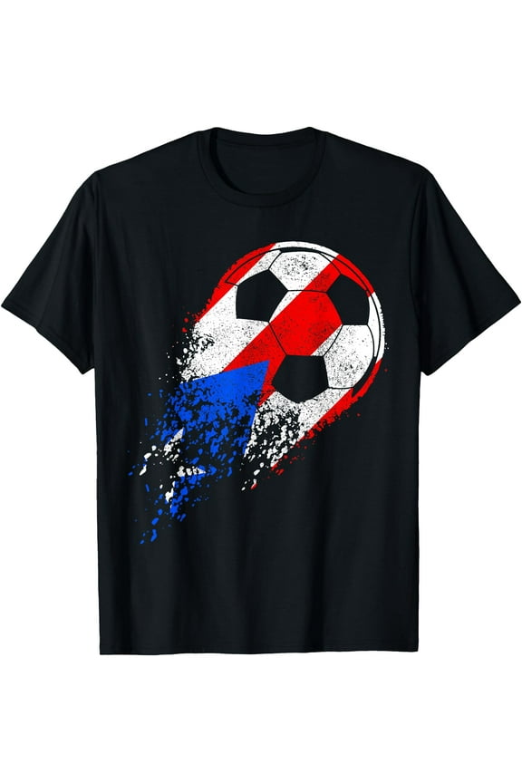 Puerto Rico Soccer Puerto Rican Flag Pride Soccer Player T-Shirt Shirts
