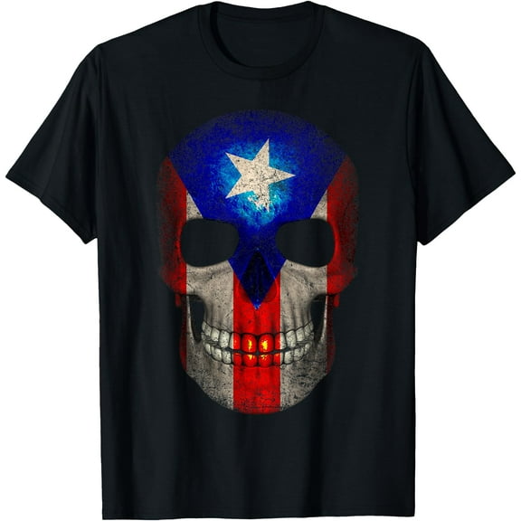 Puerto Rico T Shirt Skull Men Women Kids Vintage Novelty Shirts