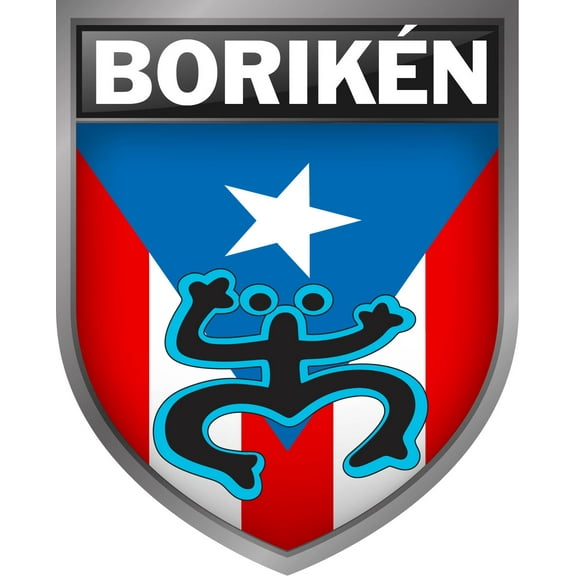 Puerto Rico Taino Flag Sticker Decal (Pack of 2) Puerto Rican Flag