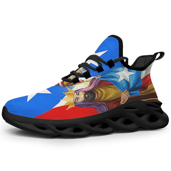 Puerto Rico Three Kings Shoes Trail Running Shoe Non-Slip Breathable Comfortable Sneakers Black Size 8.5