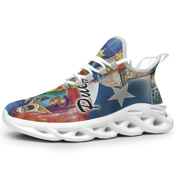Puerto Rico Three Kings and El Morro CaSte Shoes Trail Running Shoe Non-Slip Breathable Comfortable Sneakers white Size 4.5