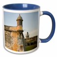 thumbnail image 1 of 3drose, Puerto Rico, Walls and Turrets of El Morro Fort -au02 Jme0000 - John and Lisa Merrill, 11oz Two-tone Blue Mug, 1 of 6