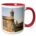 thumbnail image 1 of 3drose, Puerto Rico, Walls and Turrets of El Morro Fort -au02 Jme0000 - John and Lisa Merrill, 11oz Two-tone Red Mug, 1 of 6