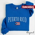 thumbnail image 1 of Puerto Rico embroidery sweatshirt, Puerto Rico embroidered Flag crewneck sweater, Puerto Rican Travel Gift Souvenir, Boricua Unisex pullover, 1 of 4
