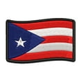thumbnail image 1 of Puerto Rico with Waving Flag Cute Applique Multi-Color Embroidered Iron-On Patch - 3 Inch Medium, 1 of 5