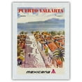 thumbnail image 1 of Puerto Vallarta Mexico - Mexicana Airlines (CMA-Compañía Mexicana de Aviación) - Vintage Airline Travel Poster by Ignacio Barrios c.1969 - Japanese Unryu Rice Paper Art Print (Unframed) 12 x 16 in, 1 of 4