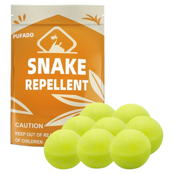 Pufado Snake Repellent for Outdoors Pet Safe,Snake Repellent for Yard,Repellent Balls Keep Snake Away Repellent for Outdoors,Yard and Home,Effectively and Durably, Safe-Pet & Human -8 Packs