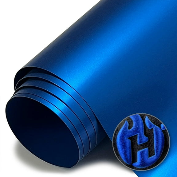 Puff Metal Heat Transfer Vinyl (Foil Royal, 20" x 12") - 3D Puffy Heat Press Transfer Paper Film, DIY Craft Iron on Vinyl for Shirts