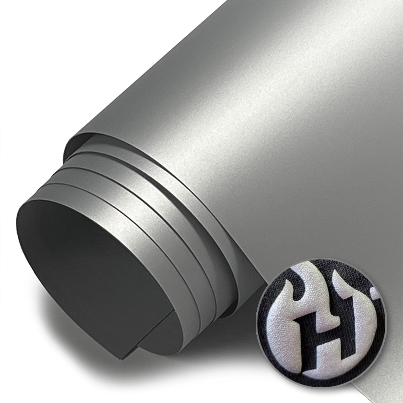 Puff Metal Heat Transfer Vinyl (Matte Silver, 20" x 3 Yards) - 3D Puffy Heat Press Transfer ...