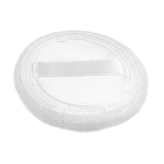 Puff Powder Applicator Loose Powder Puff for All Types Faces Easy Application Tool for Makeup Pocket-Friendly Flannelette Design Cute Ribbon Handle Gentle Care Accessory,2.36 in,White