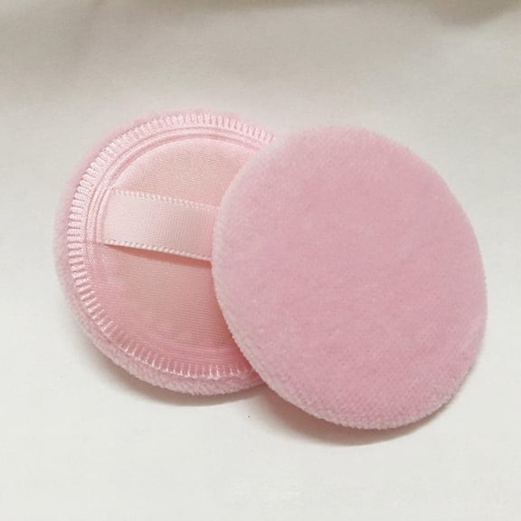 Puff Powder Applicator for Face Use with Flannelette Finish All Types Gentle Dusting Tool for Makeup and Photography,2.36 inch,Pink