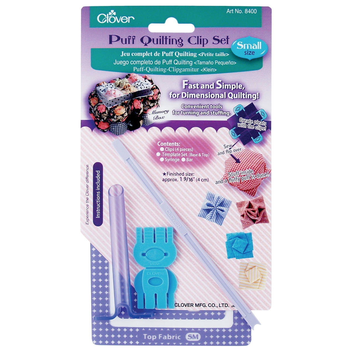 Puff Quilting Clip SetSmall, Pk 1, Clover