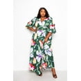 thumbnail image 1 of Puff Sleeve Button Front Dress 2XL, 1 of 3