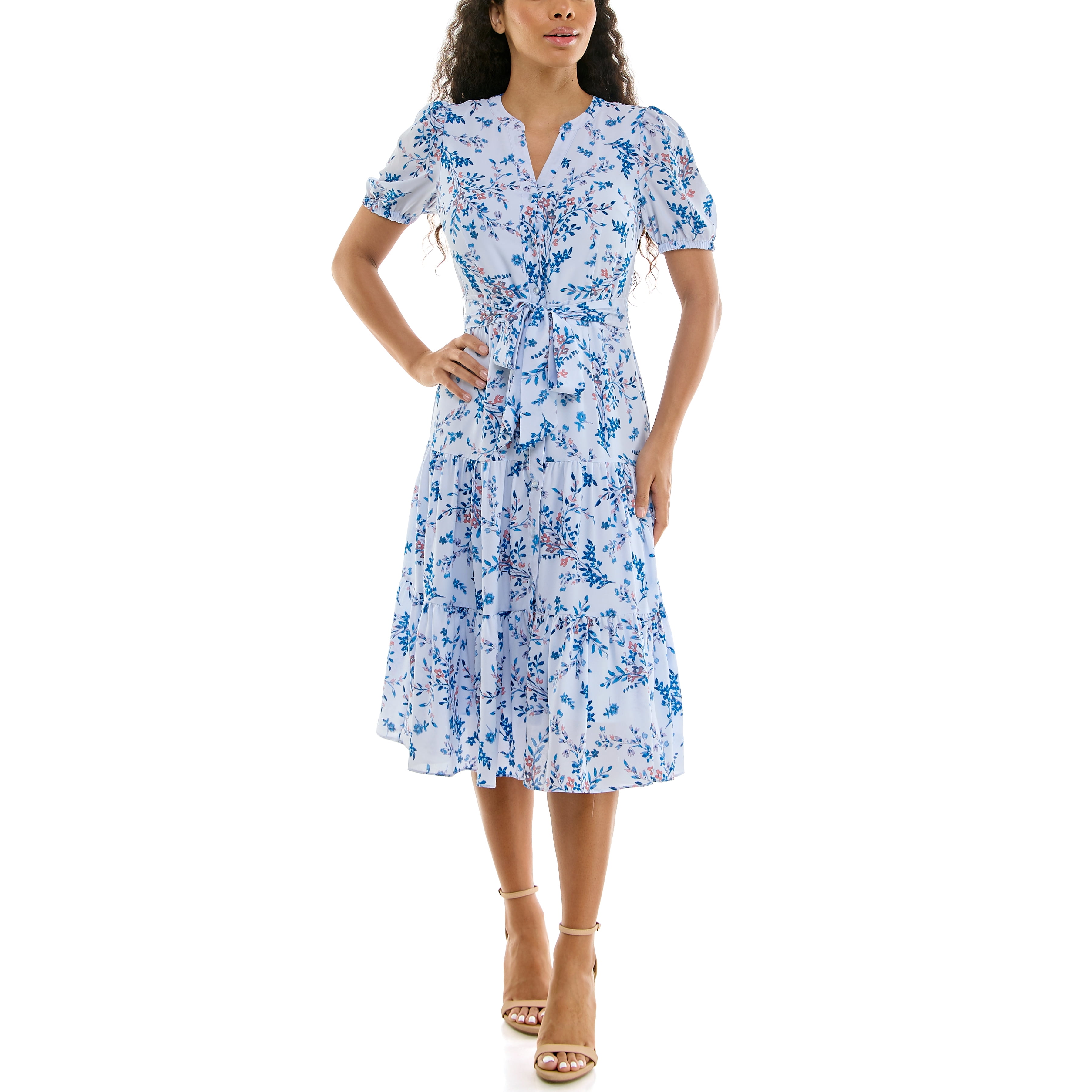 Nanette Lepore Women's Puff Sleeve Lace Midi Dress, Sizes XS-XXXL