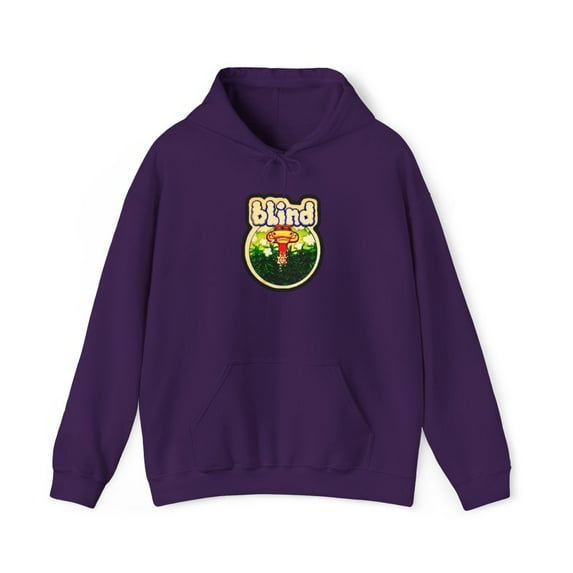 Puff Snake Trees DC Blind Creager Vintage Skateboard 2000s Classic Hoodie Print - S / Purple