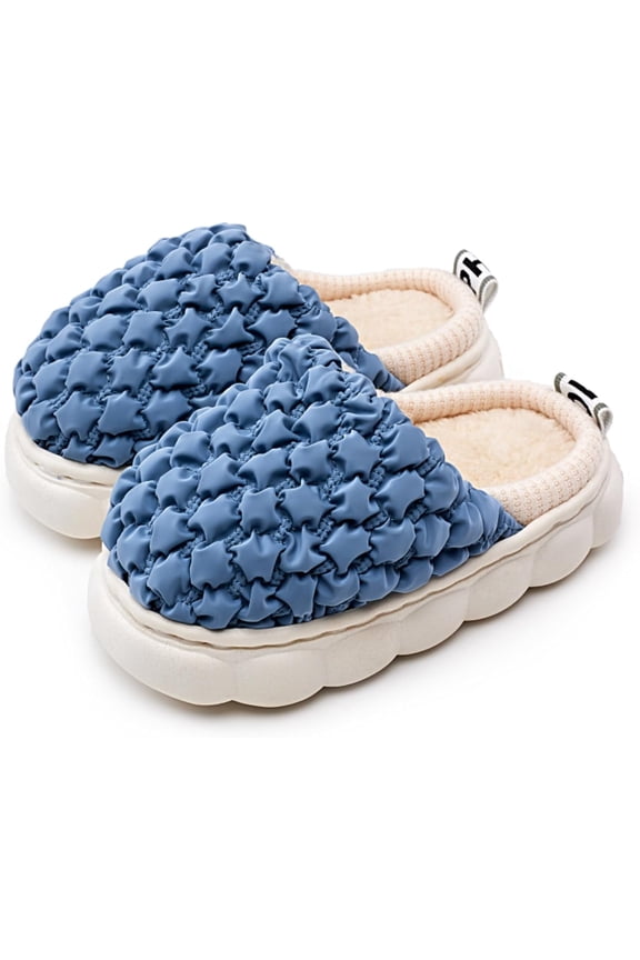 Puff Warm Slippers for Girls Boys Kids Toddlers, Cute Non-slip Kids Slippers for Indoor and Outdoor