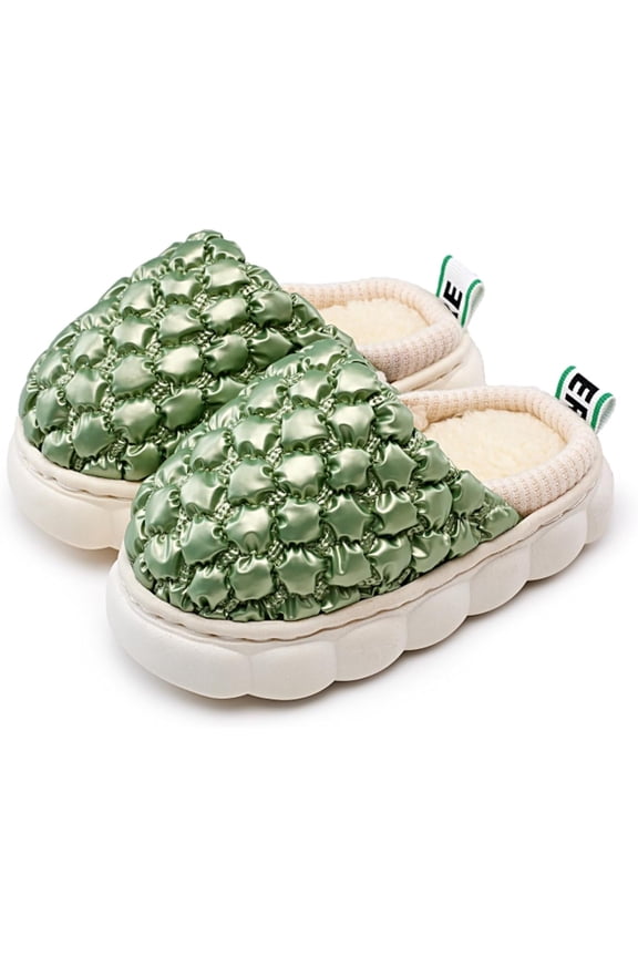 Puff Warm Slippers for Girls Boys Kids Toddlers, Cute Non-slip Kids Slippers for Indoor and Outdoor