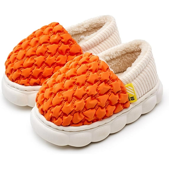 Puff Warm Slippers for Girls Boys Kids Toddlers, Cute Non-slip Kids Slippers for Indoor and Outdoor