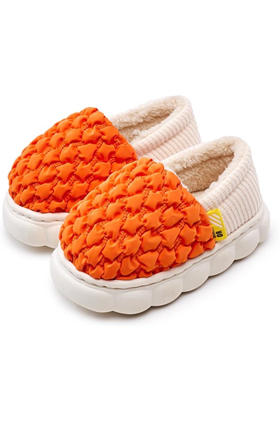 Puff Warm Slippers for Girls Boys Kids Toddlers, Cute Non-slip Kids Slippers for Indoor and Outdoor