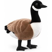 PuffPurrs Canada Goose Plush Toy, Realistic Standing Bird Stuffed Animal, 12.6 in / 32 cm, Gift for Bird Lovers