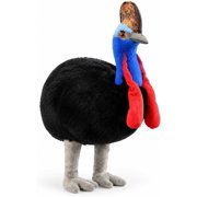PuffPurrs Cassowary Plush Toy, Realistic Gray Cassowary Stuffed Animal, Standing Bird Soft Toy, 16.54 in / 42 cm, Gift for Wildlife Lovers