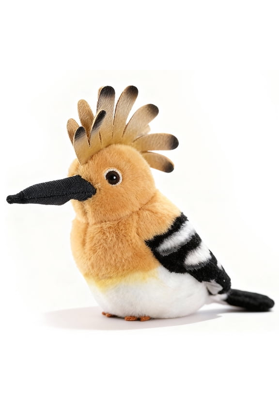 Lifelike Eurasian Hoopoe Plush Toy, Realistic Prominent Feathered Crest Stuffed Animal, Cute Common Hoopoe Toy Keychain Gift, 15 Cm/6 In