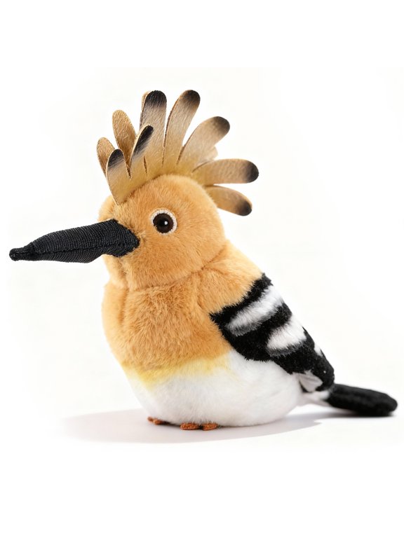 Lifelike Eurasian Hoopoe Plush Toy, Realistic Prominent Feathered Crest Stuffed Animal, Cute Common Hoopoe Toy Keychain Gift, 15 Cm/6 In
