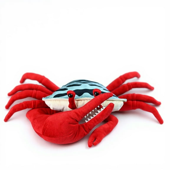 PuffPurrs Lifelike Fiddler Crab Plush Toy, Realistic Asymmetric Claws Teddy Stuffed Animal, Cute Colourful exoskeleton Unique Toy Gift, 32 CM/12 In