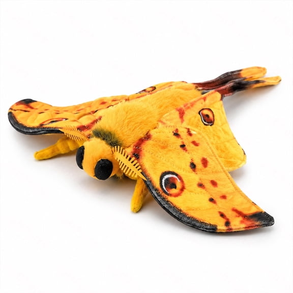 PuffPurrs Lifelike Madagascan Moon Moth Soft Stuffed Animal, 40 cm Comet Moth Plush Toy