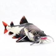 PuffPurrs Realistic Redtail Catfish Plush 21-Inch High-Definition Print Amazon River Fish Toy Stuffed Animal for Nature Lovers