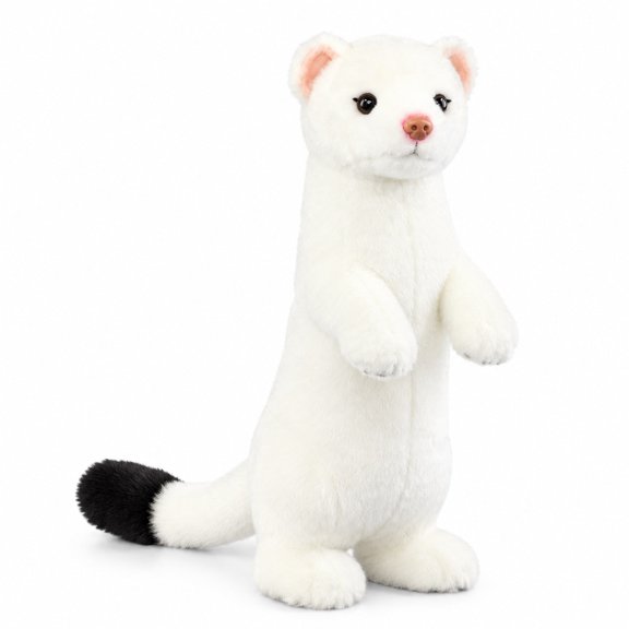 PuffPurrs Realistic Standing Weasel Plush Toy for Display and Gifting, 12.6 in