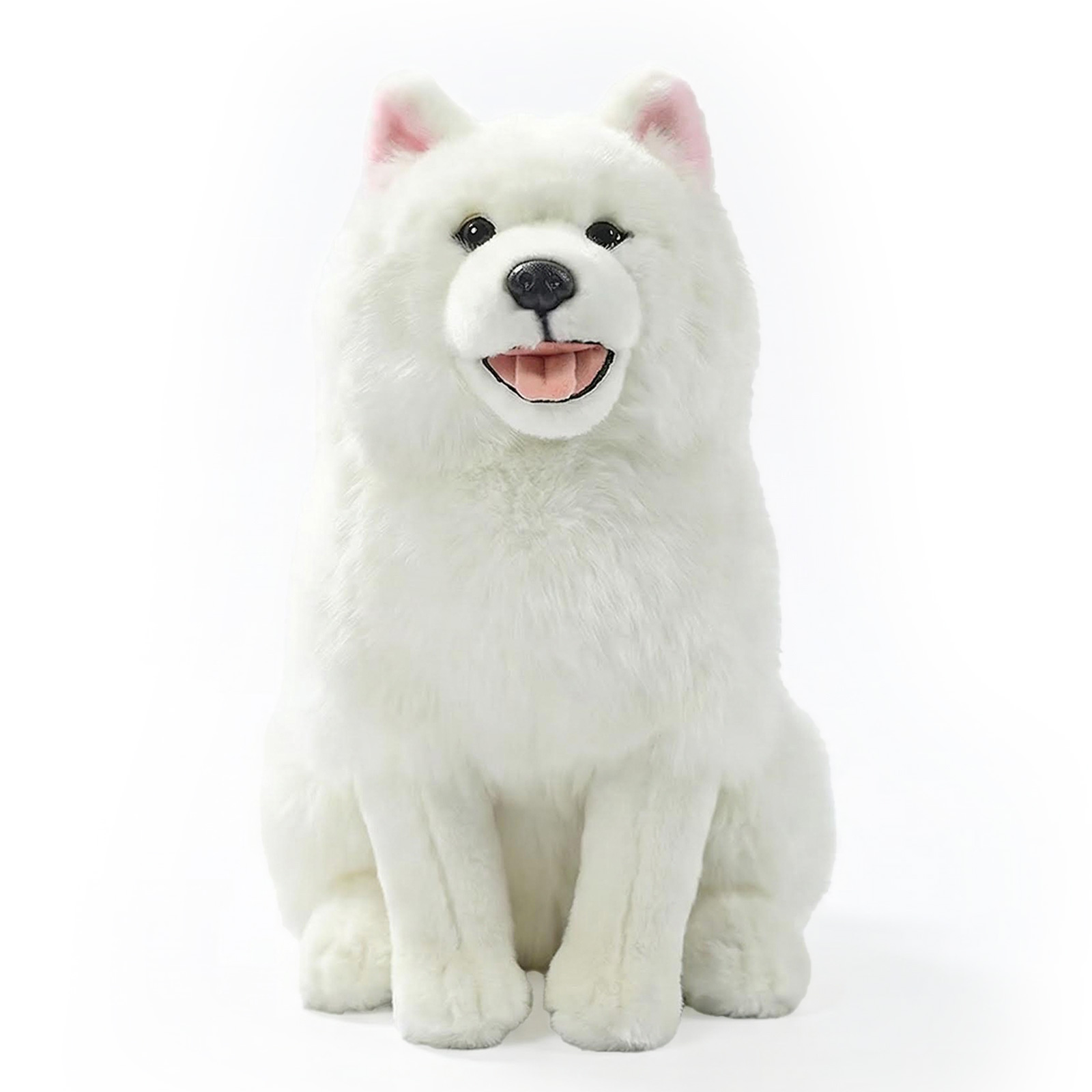 PuffPurrs Samoyed Plush – Lifelike 11in Fluffy Dog Toy, Realistic