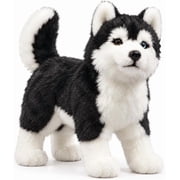PuffPurrs Siberian Husky Stuffed Animal with Heterochromia Eyes, Realistic Standing Plush Dog, 11.42 in / 29 cm, Gift or Display
