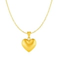 thumbnail image 1 of Puffed Heart Pendant in 10k Yellow Gold 18 in, 1 of 2