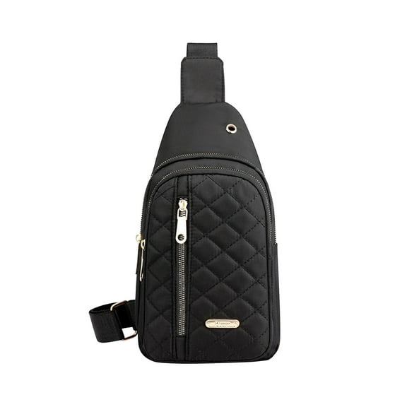 Puffer Bag Quilted Sling Bag for Women Crossbody Purse Sling Backpack Quilted Fanny Pack Puffy Chest Bag with Data Hole