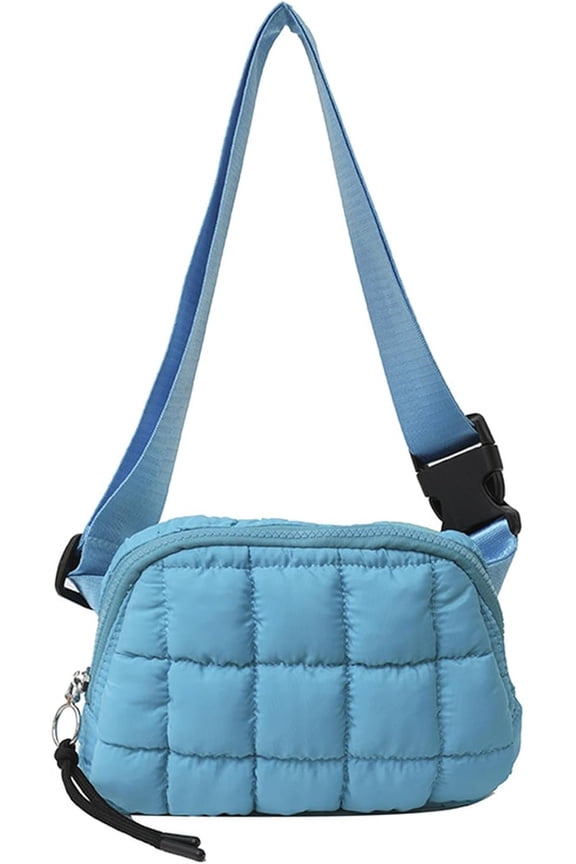 Puffer Belt Bag for Women Crossbody Purse Waist Packs Padded Cross Body Hobo Shoulder Travel Purse Cute Quilted Fanny Pack