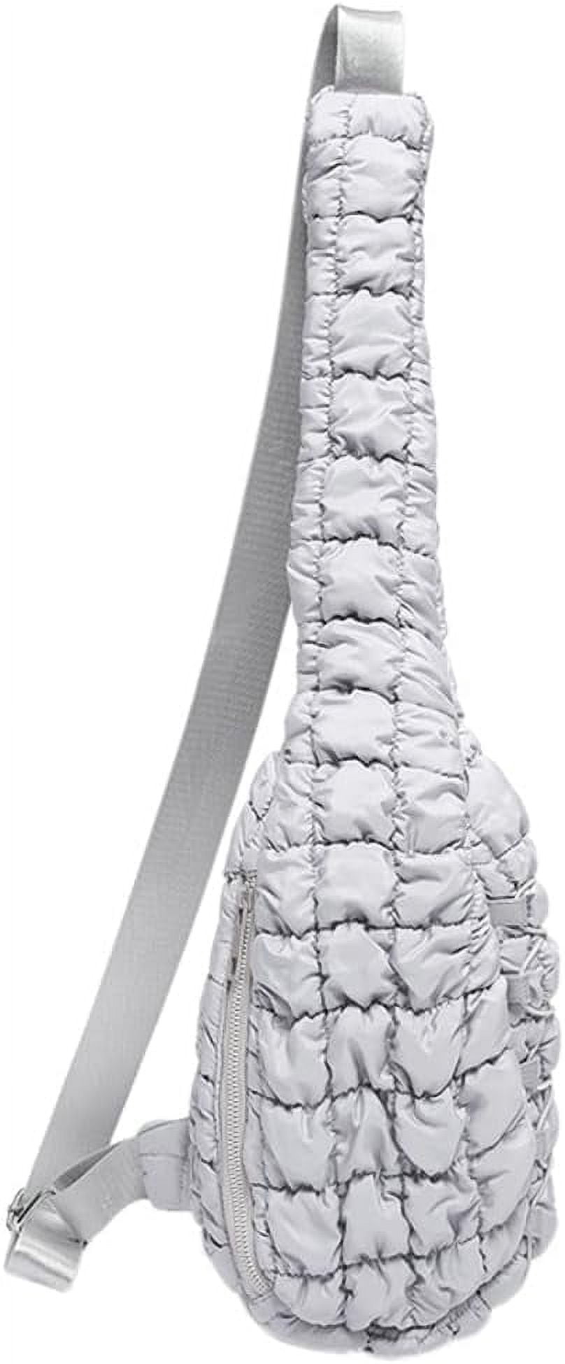 Puffer Belt Bag for Women Cute Waist Packs Crossbody Purse Padded Cross Body Hobo Shoulder Travel Purse Quilted Fanny Pack