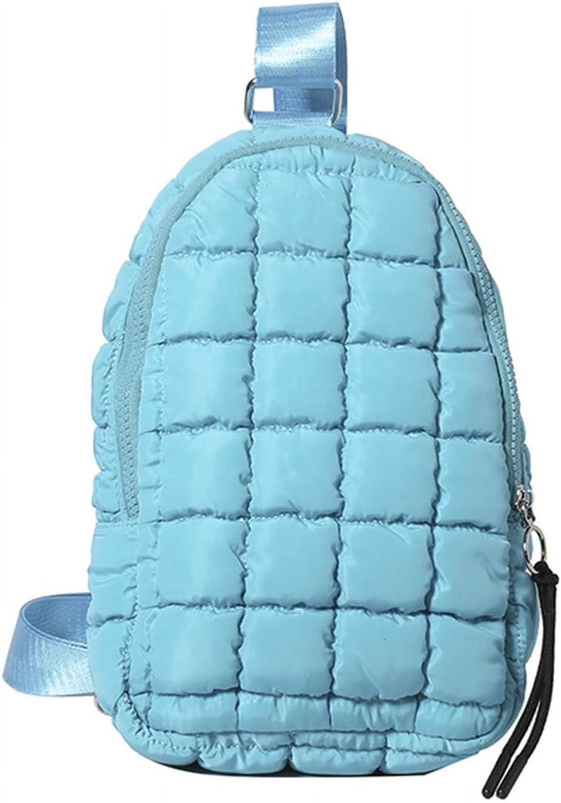Puffer Belt Bag for Women Padded Crossbody Purse Waist Packs Cross Body Hobo Shoulder Travel Purse Cute Quilted Fanny Pack